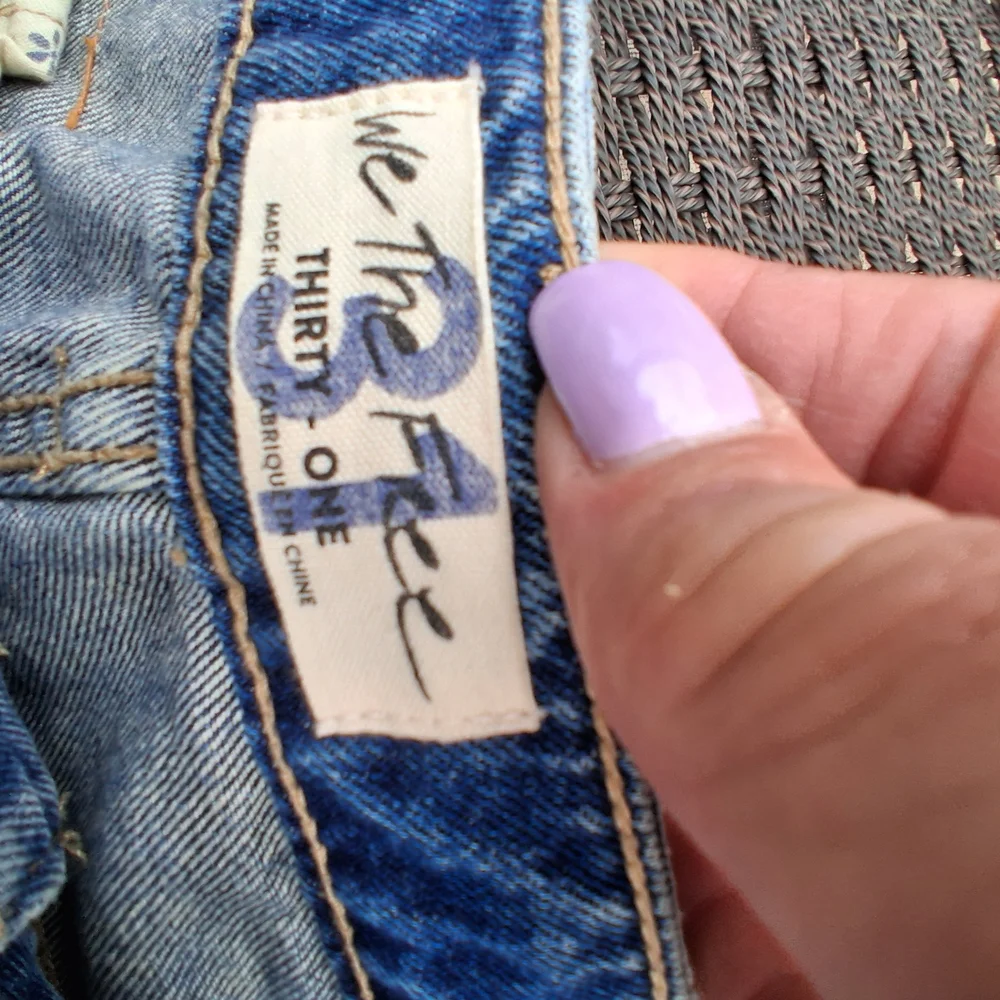Free People We The Free Belladonna Patchwork Bootcut Jeans Boho Distressed Denim - Picture 8 of 14